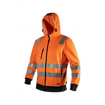 DIADORA UTILITY 702.176232-97035/S - Sweat-shirt de travail toutes saisons, haute visibilité HV ISO 20471, orange
