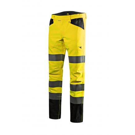 DIADORA UTILITY 702.176235-97034/L - Pantalon cargo de travail toutes saisons, haute visibilité HV ISO 20471, jaunes