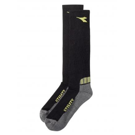 DIADORA UTILITY 703.159683-C4699/M - Chaussettes de travail pour l’hiver en coton, noires / grises