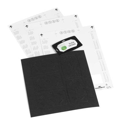 DURABLE 8272-01 - Porte-nom 40x75 mm en papier recyclé, noir