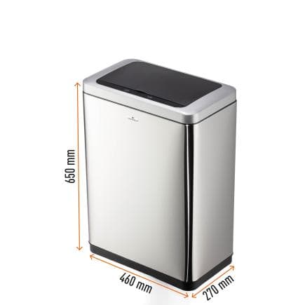 DURABLE 3424-23 - Poubelle à capteur NO TOUCH DUO 2x20L