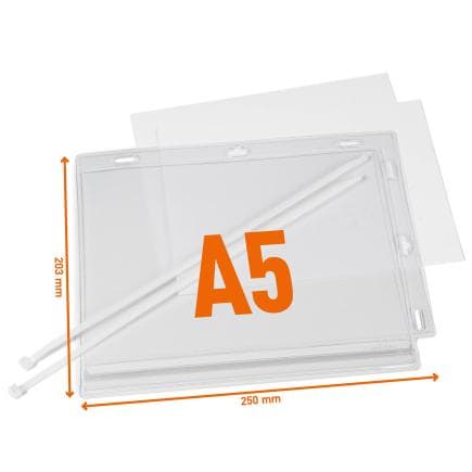 DURABLE 5059-19 - Enveloppe imperméable A5 avec attaches zippées