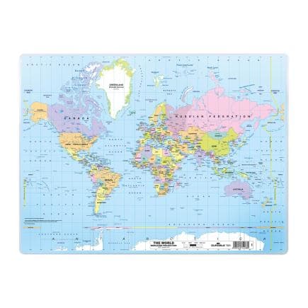 DURABLE 7231-19 - Sous-main 500x380 mm avec carte du monde PPL