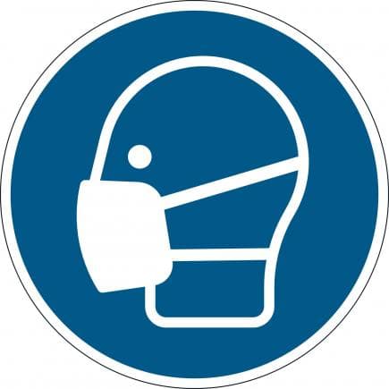 DURABLE 1034-06 - Pictogramme au sol avec symbole obligatoire "Mettre le masque", amovible