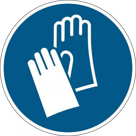 DURABLE 1039-06 - Pictogramme au sol avec symbole obligatoire "Porter des gants de protection", amovible