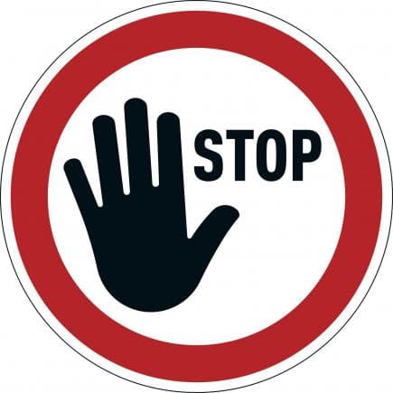 DURABLE 1042-03 - Pictogramme au sol amovible avec symbole "STOP"