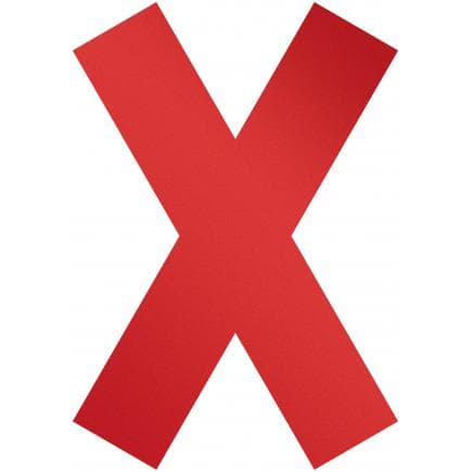 DURABLE 1049-03 - Symbole autocollant "X" amovible (lot muliple)