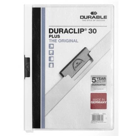 DURABLE 2213-02 - Chemise avec clip DURACLIP® PLUS, blanc (lot muliple)