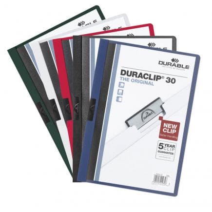 DURABLE 2227-07 - Chemise avec clip DURACLIP® 30, détaillant (lot muliple)