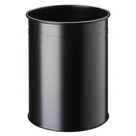 DURABLE 3304-01 - Panier métallique cylindrique 15L avec anneau décoratif, noir