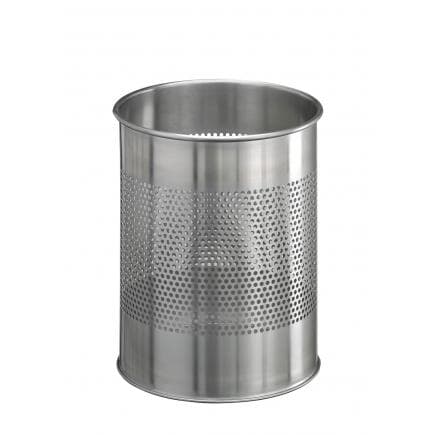 DURABLE 3381-23 - Panier inox cylindrique 15L avec perforation décorative 165 mm