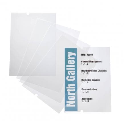 DURABLE 4837-19 - Inserts de rechange CRYSTAL SIGN® A3 pour présentoir au sol (lot muliple)