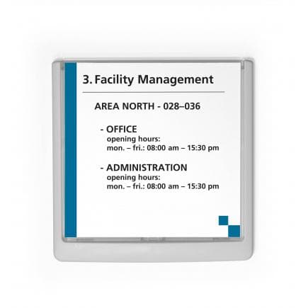 DURABLE 4862-07 - CLICK SIGN plaque de rue extérieure 149x148,5 mm