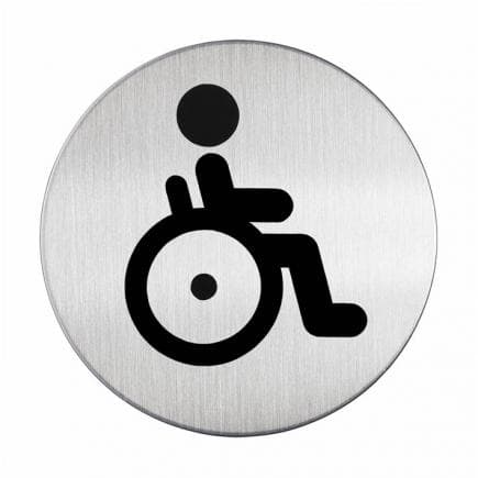 DURABLE 4906-23 - Pictogramme WC pour handicapés ø 83 mm