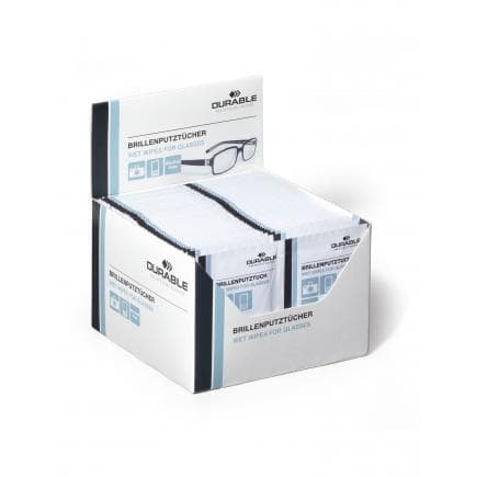 DURABLE 5853-02 - Lingettes humides pour lunettes (lot muliple)