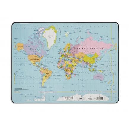 DURABLE 7211-19 - Sous-main 530x400 mm avec carte du monde (lot muliple)