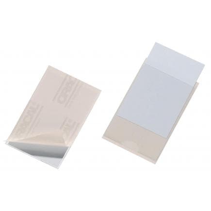 DURABLE 8379-19 - Enveloppe adhésive Pocketfix® 90x57 mm avec boutonnière et sans insert (lot muliple)
