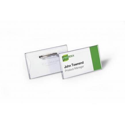 DURABLE 8601-19 - Porte-nom 40x75 mm avec épingle plate, petit (lot muliple)