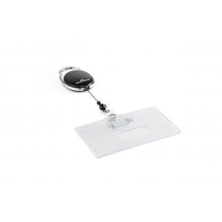 DURABLE 8907-01 - Porte-badge semi-rigide STYLE yo-yo pour 1 carte horizontale