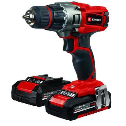 EINHELL 4514231 - TE-CD 18/2 Li - Perceuse-visseuse sans fil 18V 2Ah (avec 2 batteries et chargeur)
