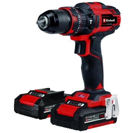 EINHELL 4513992 - TE-CD 18/40 Li-i +64 (2x2,0Ah) - Perceuse-visseuse à percussion sans fil 18V 2Ah avec 64 accessoires en mallette (avec 2...