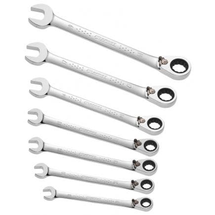EXPERT E111106 - Assortiment de clés mixtes à cliquet mm 12 pièces sur support en plastique