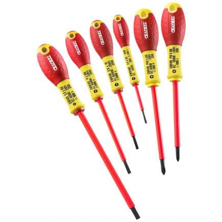 EXPERT E160910 - JEU DE 6 TOURNEVIS PLATS PHILLIPS® ISOLÉS 1000 VOLT