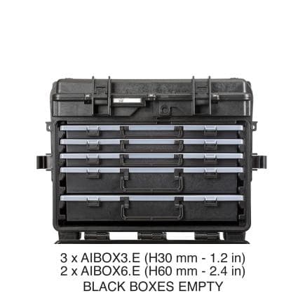 EXPLORER CASES 5140X.B.3A2L - Valise avec tiroirs vides - 3 x AIBOX3.E et 2 x AIBOX6.E