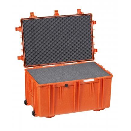 EXPLORER CASES 7641.O - Valise avec roulettes et poignées latérales orange avec mousse
