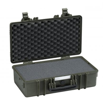 EXPLORER CASES 5117.G - Valise antichoc avec angles renforcés revêtue de caoutchouc vert kaki avec mousse