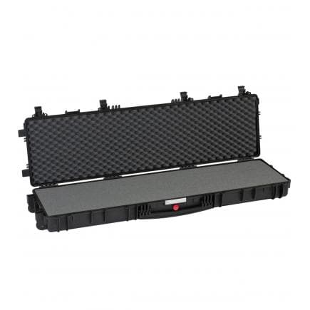 EXPLORER CASES RED13513.B - Valise porte-fusil avec accessoires noire avec mousse à cônes dans le couvercle et pré-cubées sur le fond, jusqu’à 135 cm