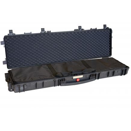 EXPLORER CASES RED13513.BGS - Valise porte-fusil avec accessoires noire avec mousse à cônes et sac extractible, jusqu’à 135 cm