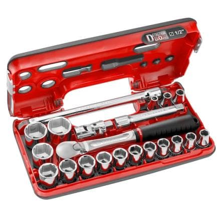 FACOM SL.DBOX1GRPPB - Jeu de douilles 1/2" Hex. OGV® Grip dans le boîtier de détection (21 pcs.)