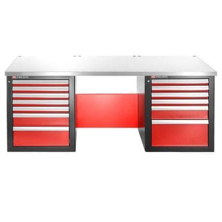 FACOM JLS2-2MS13DL - Banc charges lourdes 2182 mm - 13 tiroirs - partie supérieure en inox - version basse