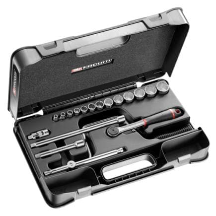 FACOM J.161-3P12U - Coffret de douilles 3/8'' 12 pans en pouces - 19 pièces