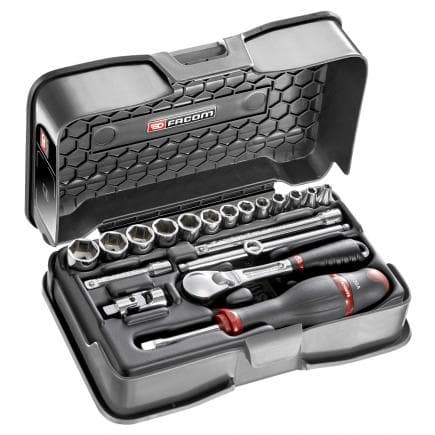 FACOM RL.161-3P6 - Coffret de douilles 1/4'' 6 pans métriques - 19 pièces