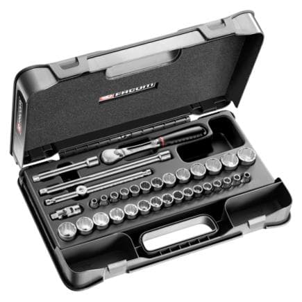FACOM JL.430AMU - Coffret de douilles 3/8'' 12 pans métriques et en pouces - 34 pièces