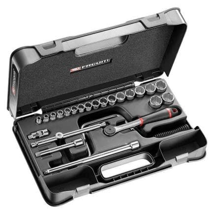FACOM J.161-4P12 - Coffret de douilles 3/8'' 12 pans métriques - 24 pièces