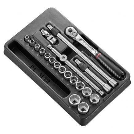 FACOM MOD.JL171-36 - Module de douilles 3/8'' 6 pans métriques - 20 pièces