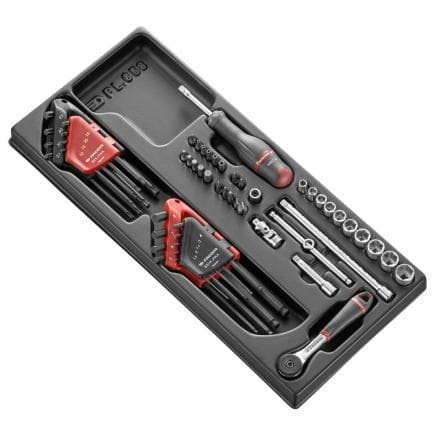 FACOM MOD.R161-46 - Module de douilles 1/4'' 6 pans métriques - 52 pièces