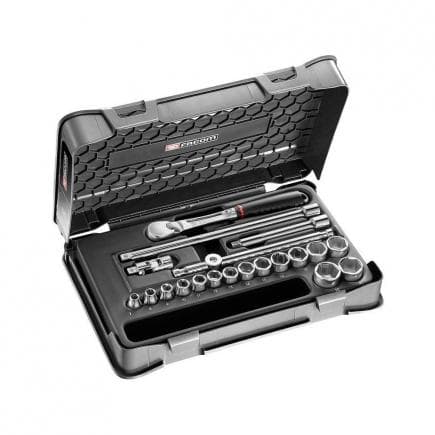 FACOM JL.161-3P6 - Coffret de douilles 3/8'' 6 pans métriques - 20 pièces