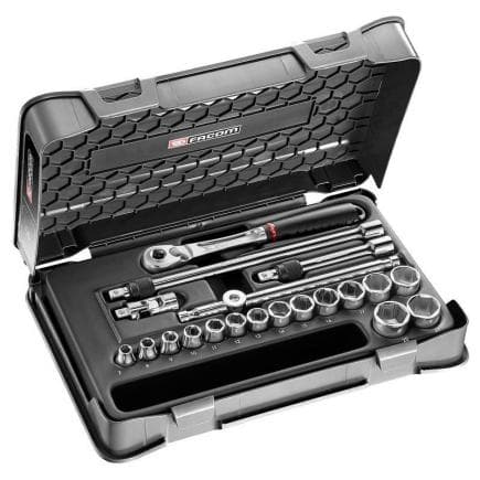 FACOM JL.171-3P6 - Coffret de douilles 3/8'' 6 pans métriques - 20 pièces