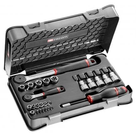 FACOM RSX.427AP - Coffret de douilles 1/4'' - 1/2'' Torx - 26 pièces