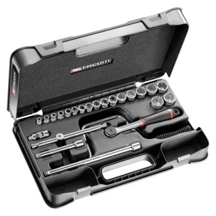 FACOM J.161-4P6 - Coffret de douilles 3/8'' 6 pans métriques - 24 pièces