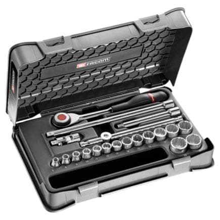FACOM J.360-3P12 - Coffret de douilles 3/8'' 12 pans métriques - 20 pièces