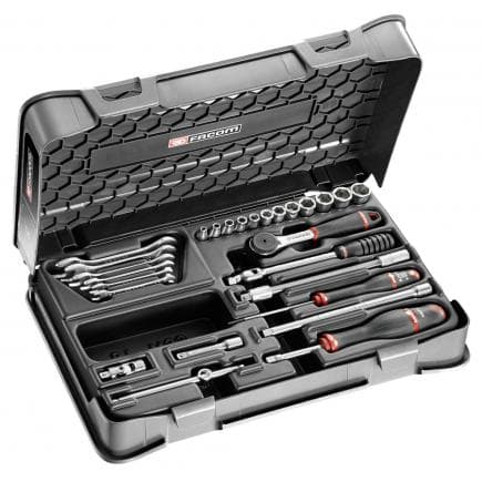 FACOM R.430BP - Coffret douilles 1/4'' 12 pans métriques et clés - 27 pièces