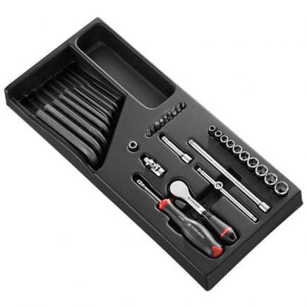 FACOM MOD.R181-26 - Assortiment de douilles et embouts 1/4'' avec cliquets et accessoires