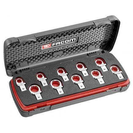 FACOM 13.J10 - Assortiment d'embouts métriques polygonaux 14 x 18 mm (10 pcs.)