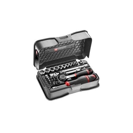 FACOM R.161-6P6PB - Coffret de douilles 1/4'' 6 pans métriques et forets - 37 pièces