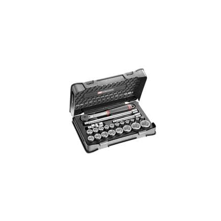 FACOM S.161-3P6PB - Assortiment de douilles 1/2'' 6 pans métriques (23 pièces)